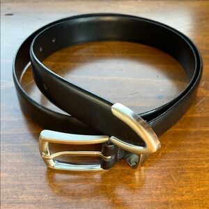Eurometal Black Italian Leather Belt Sz 36/90